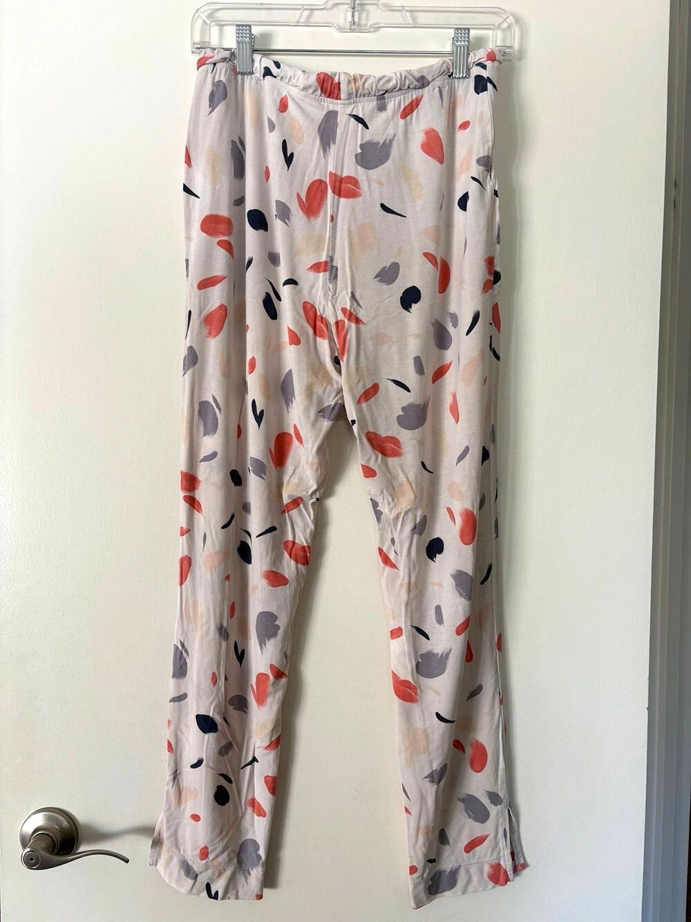 Soma Cool Nights Pajama Set S Abstract Brushstroke Rayon Lounge Pants Pocket PJs - Picture 9 of 10
